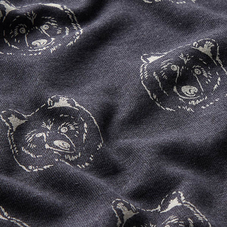 Sweatshirt gratté Ours – bleu nuit/gris clair,  image number 2