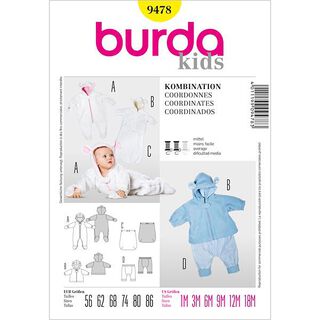 Coordonnés pour bébés, Burda 9478, 