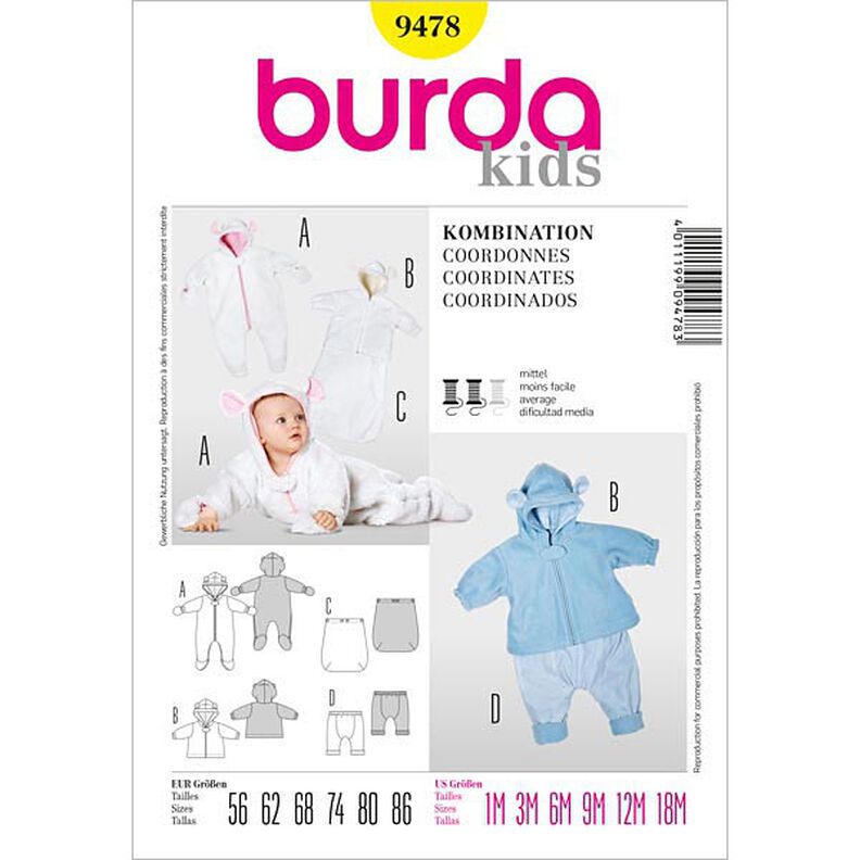 Coordonnés pour bébés, Burda 9478,  image number 1