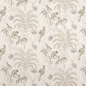 Tissu de décoration Satin de coton Jungle tropicale – noix de cajou, 