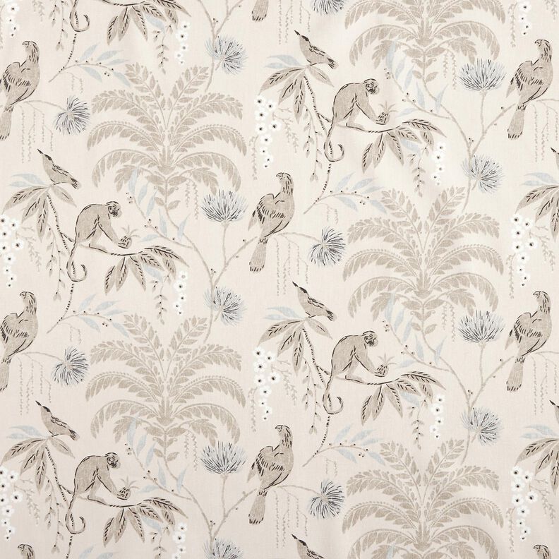 Tissu de décoration Satin de coton Jungle tropicale – noix de cajou,  image number 1