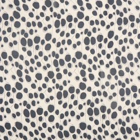 Chiffon cercles abstraits – blanc/noir, 
