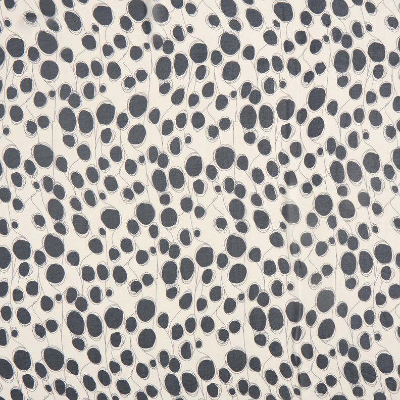 Chiffon cercles abstraits – blanc/noir,  image number 1