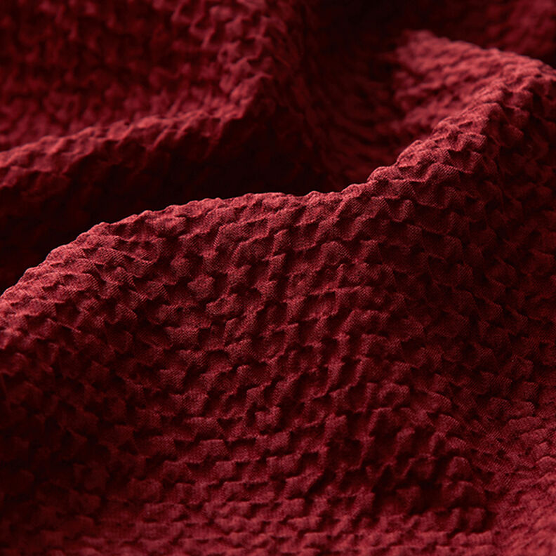 Cloqué léger uni – rouge bordeaux,  image number 2