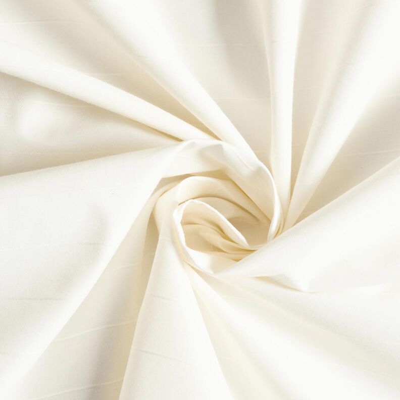 Tissu pour chemise en viscose mélangée à rayures – blanc, image number 1