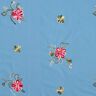 Popeline coton Broderie bouquets de fleurs – bleu brillant/baies,  thumbnail number 1
