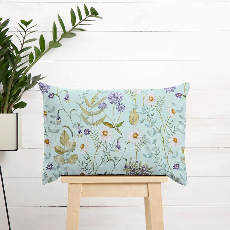 Tissu en coton Popeline Fleurs sauvages – menthe clair/lavande, image number 6