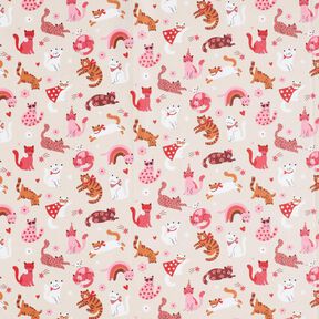 Coton enduit Chatons joueurs – rosé, 