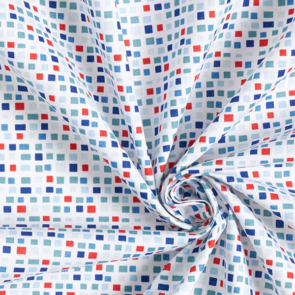 Tissu en coton Cretonne Carreaux – bleu,  image number 3