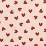 Jersey coton grosse Herzen – rosé/vieux rose foncé,  thumbnail number 1