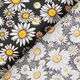 Tissu en coton Cretonne Marguerites éparses – noir/blanc,  thumbnail number 4