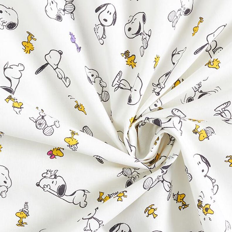 Popeline coton tissu sous licence Snoopy & Woodstock | Peanuts ™ – blanc,  image number 3