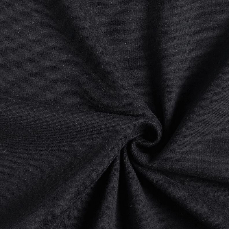 GOTS Bord-côtes coton | Tula – noir,  image number 1