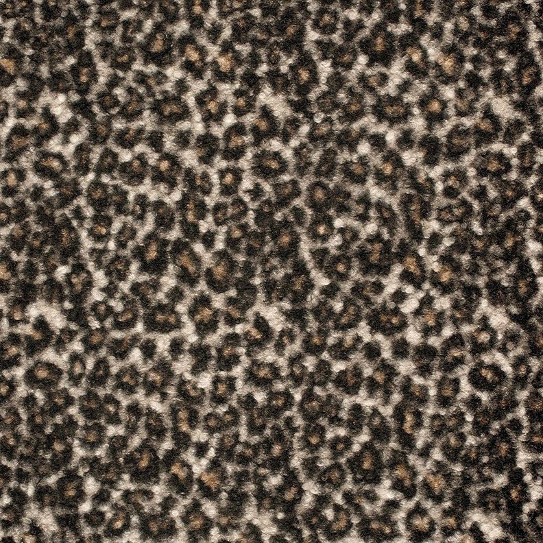 Tricot bouclé motif léopard – noir/brun faon, image number 1