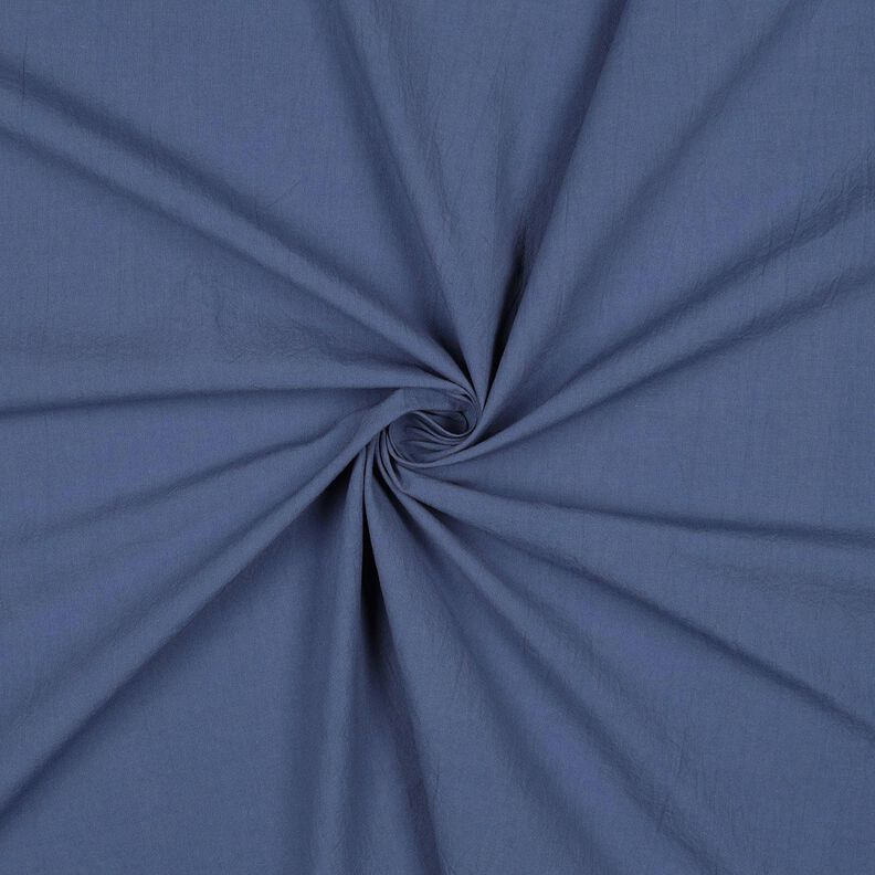 Tissu en coton Crinkle prélavé – bleu jean, image number 1
