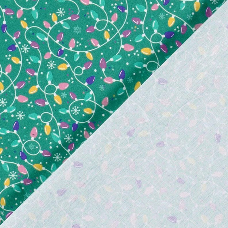 Tissu en coton Popeline guirlande lumineuse – eucalyptus/lavande,  image number 4
