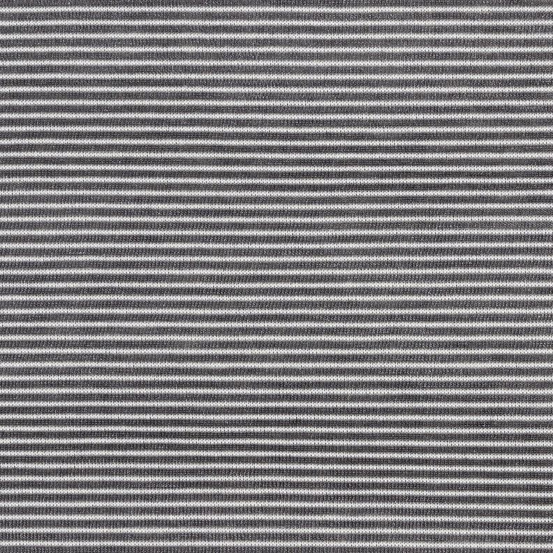 Tricot fin rayures étroites – argent ancien/blanc,  image number 1