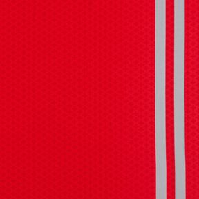 French Terry Sweat d’été Tissu bordure Médecin urgentiste d’un jour – rouge/argent, 