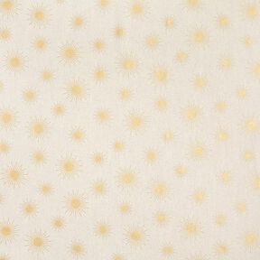 Tissu de décoration Semi-panama Soleils d’or – nature, 