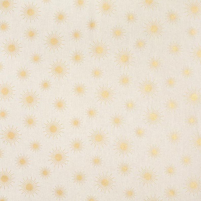Tissu de décoration Semi-panama Soleils d’or – nature,  image number 1