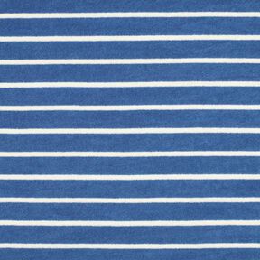 Jersey éponge rayures – bleu brillant/ivoire, 
