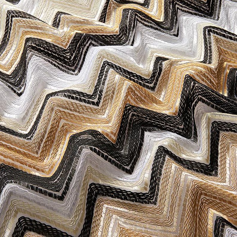 Tulle Zigzag – marron clair/noir, image number 3