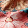 Velours de décoration Fleurs aspect broderie – pétrole/carmin,  thumbnail number 3