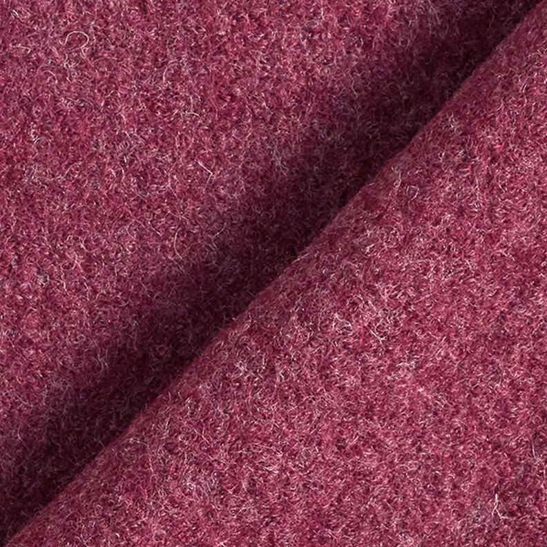 Loden de laine foulé Chiné – rouge bordeaux,  image number 3
