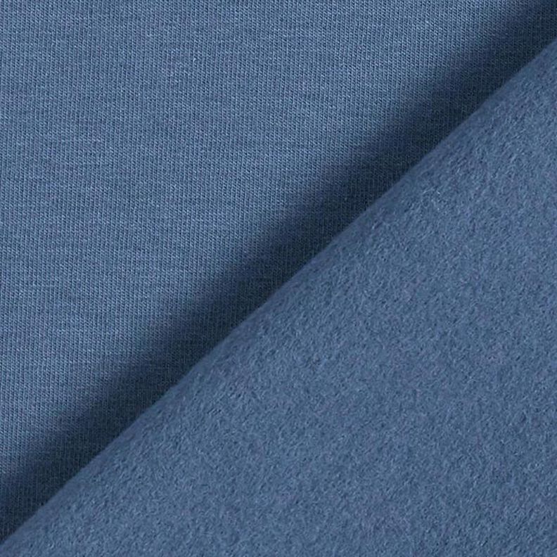 Molleton coton léger uni – bleu jean,  image number 5
