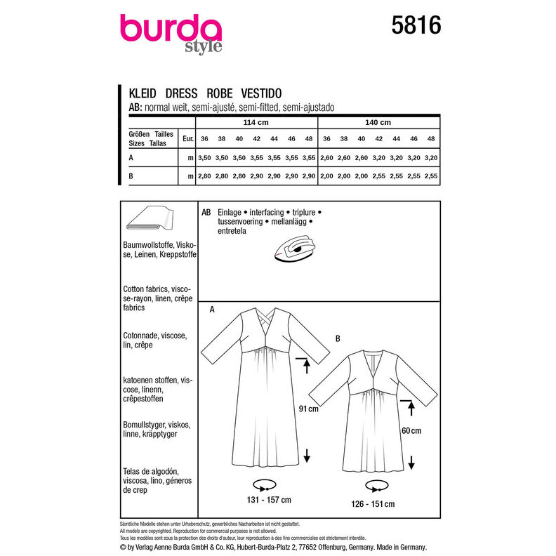 Robe | Burda 5816 | 36-48,  image number 9