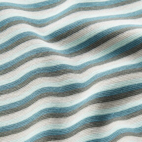 Bordures Tissu tubulaire à rayures – bleu glacier/turquoise, 