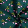 Coton enduit jolies cerises – vert foncé,  thumbnail number 3
