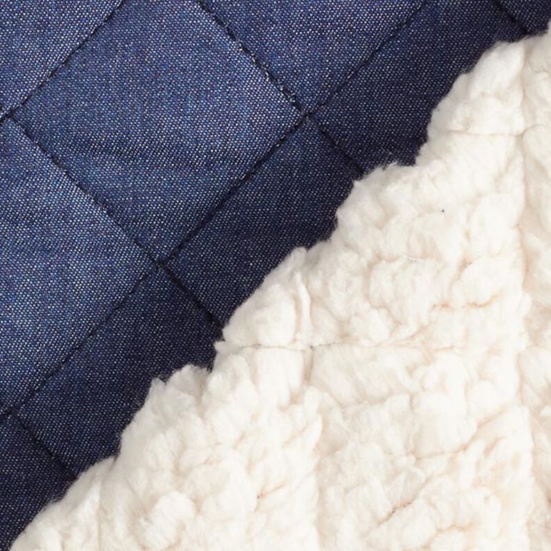 Tissu matelassé Jeans-Teddy | by Poppy – bleu jean,  image number 4