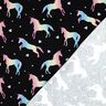 Jersey coton Licornes arc-en-ciel Impression numérique | Poppy Fabrics – noir,  thumbnail number 4