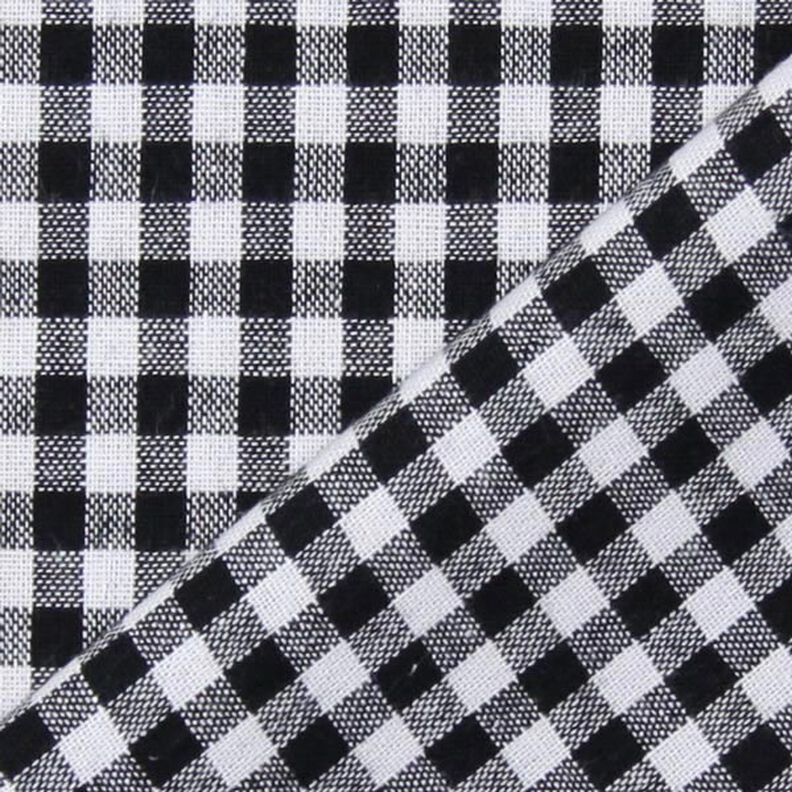 Tissu en coton Vichy à carreaux 0,5 cm – noir/blanc,  image number 3