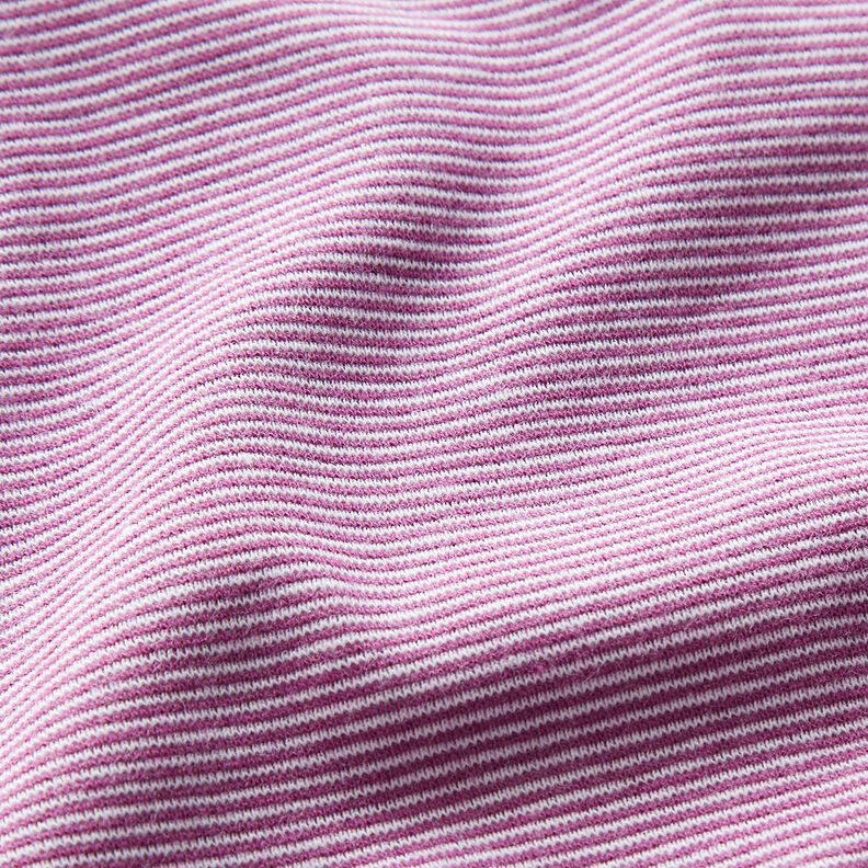 Bordures Tissu tubulaire à fines rayures – lilas rouge/blanc,  image number 2