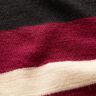 Tissu tricoté à rayures larges – rouge bordeaux/beige,  thumbnail number 3
