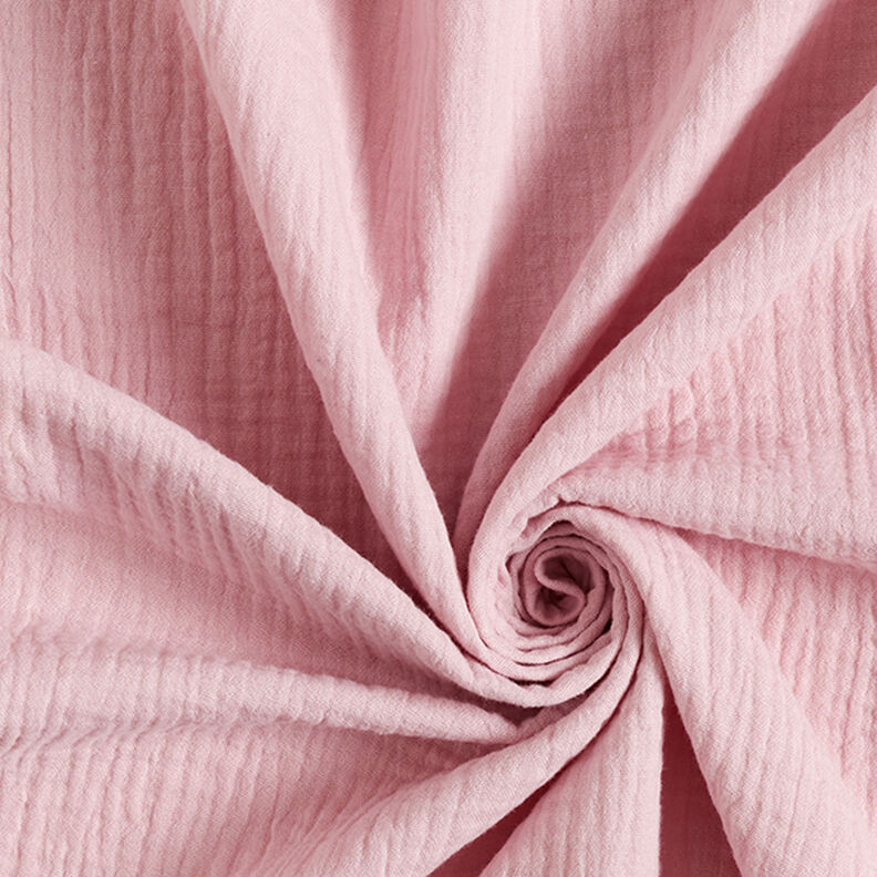 Tissu double gaze de coton – vieux rose,  image number 1