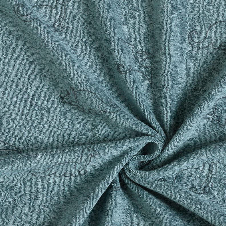 Jersey éponge Dinosaures – bleu pigeon,  image number 3