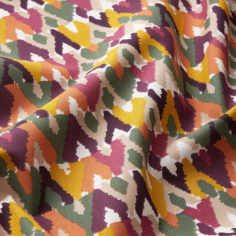 Tissu en coton Cretonne Imprimé ethnique – baies/moutarde,  image number 2