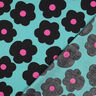 Popeline coton Big Flower | Nerida Hansen – turquoise clair/noir,  thumbnail number 4