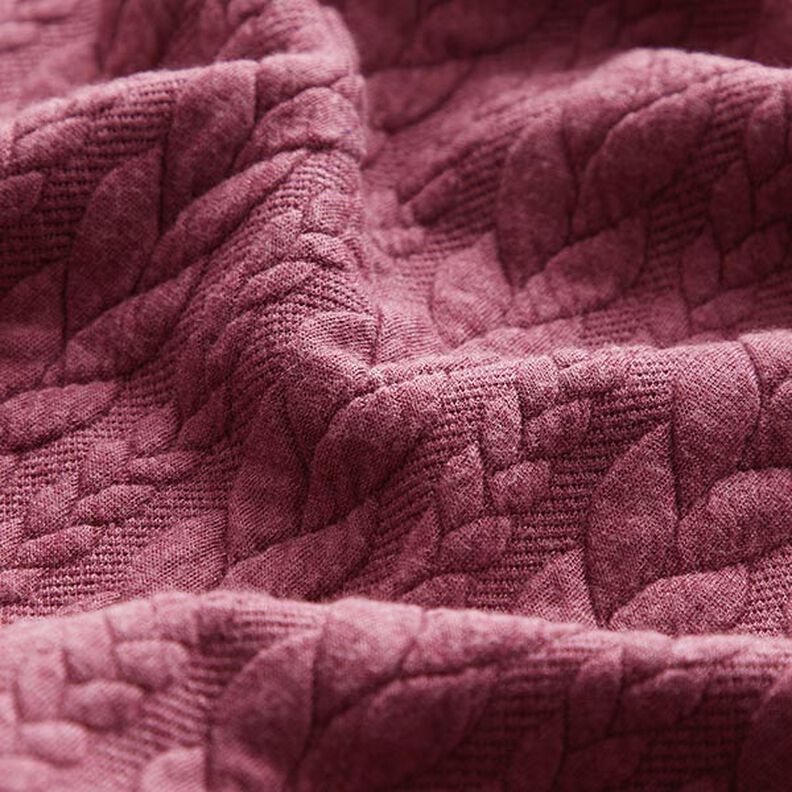 Jersey jacquard Cloqué Torsades – framboise,  image number 2