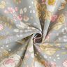 Tissu de décoration Semi-panama Jardin fleuri – bleu pigeon/rose,  thumbnail number 3