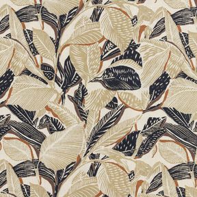 Tissu de décoration Semi-panama Feuilles entrelacées – nature/kaki clair, 
