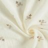 Voile crinkle broderie florale – écru/marron clair,  thumbnail number 3