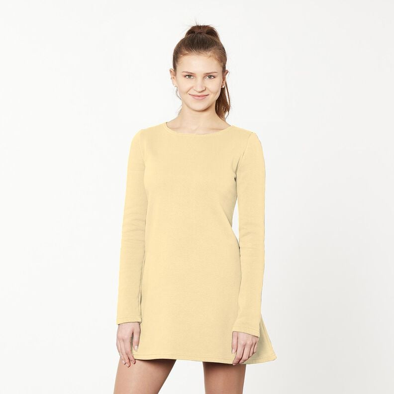 French Terry léger uni – jaune vanille,  image number 10