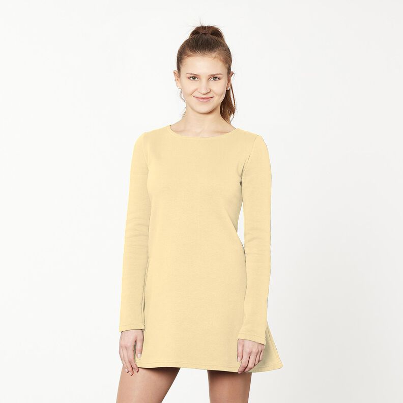 French Terry léger uni – jaune vanille, image number 10