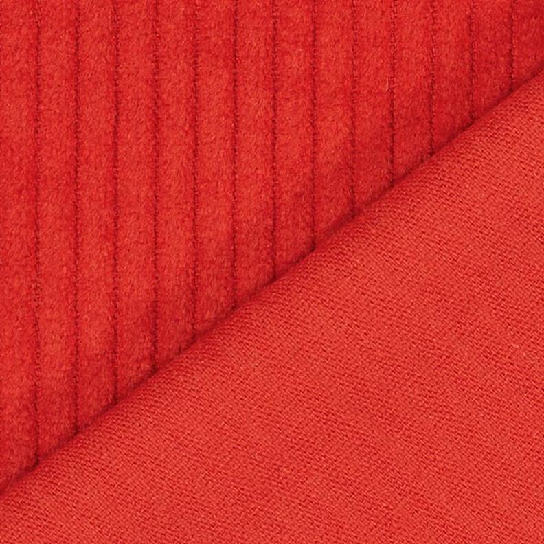 Velours côtelé large prélavé Uni – rouge vif, image number 3