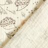 Tissu double gaze de coton Hérissons et plantes de la forêt – écru,  thumbnail number 4