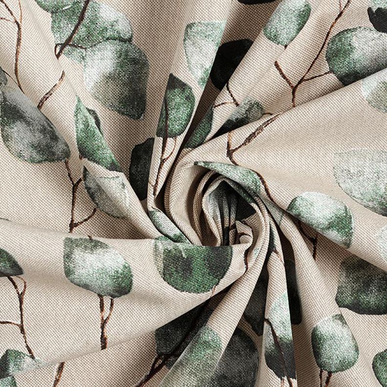 Tissu de décoration Semi-panama Eucalyptus – nature/menthe,  image number 3